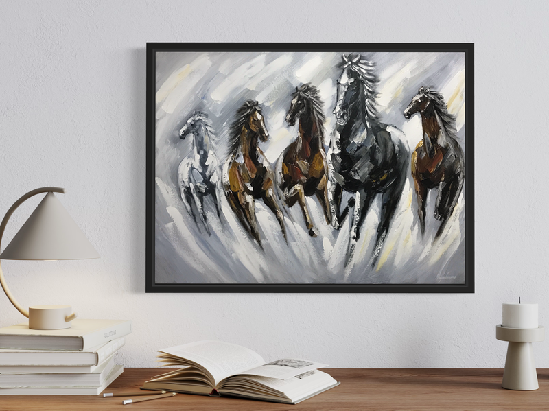 maalaus hevosilla