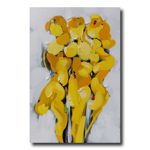 Abstrakti keltainen maalaus