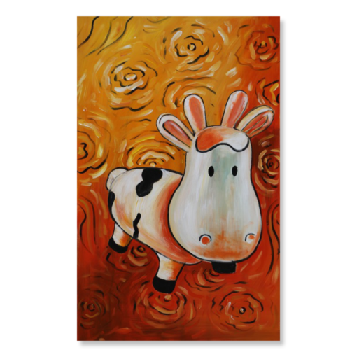 maalaus lehmällä