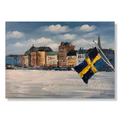 Tukholma-aiheinen maalaus