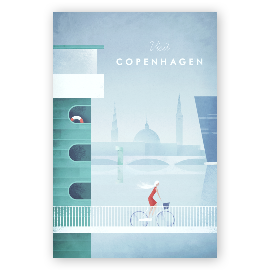 A poster with visit Copenhagen