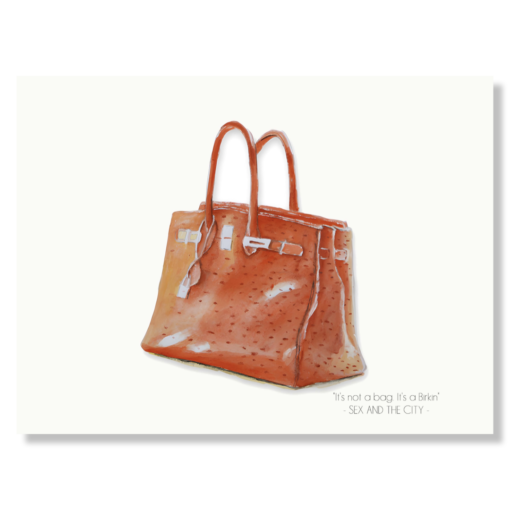 Ett canvasprint med en Birkin