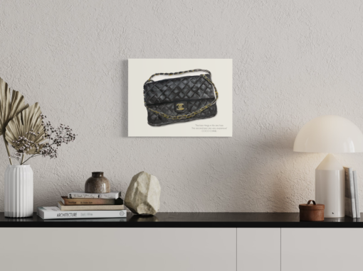 Ett canvasprint med en Chanel